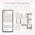 13 Templates Élégants | Modèle Instagram 4:5 | Canva en Français | Carrousel Personnalisable | Téléchargement instantané