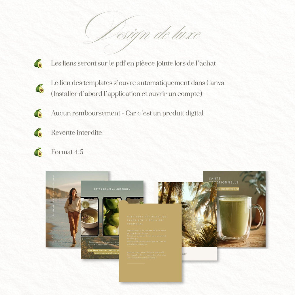 43 Templates Élégants | Modèle Instagram 4:5 | Canva en Français | Carrousel Personnalisable | Digital Download