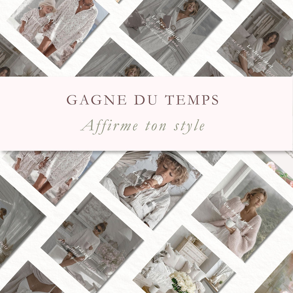 Carrousel Instagram Canva | 14 Templates Élégants | Modèle Instagram 4:5 | Canva en Français | Carrousel Personnalisable
