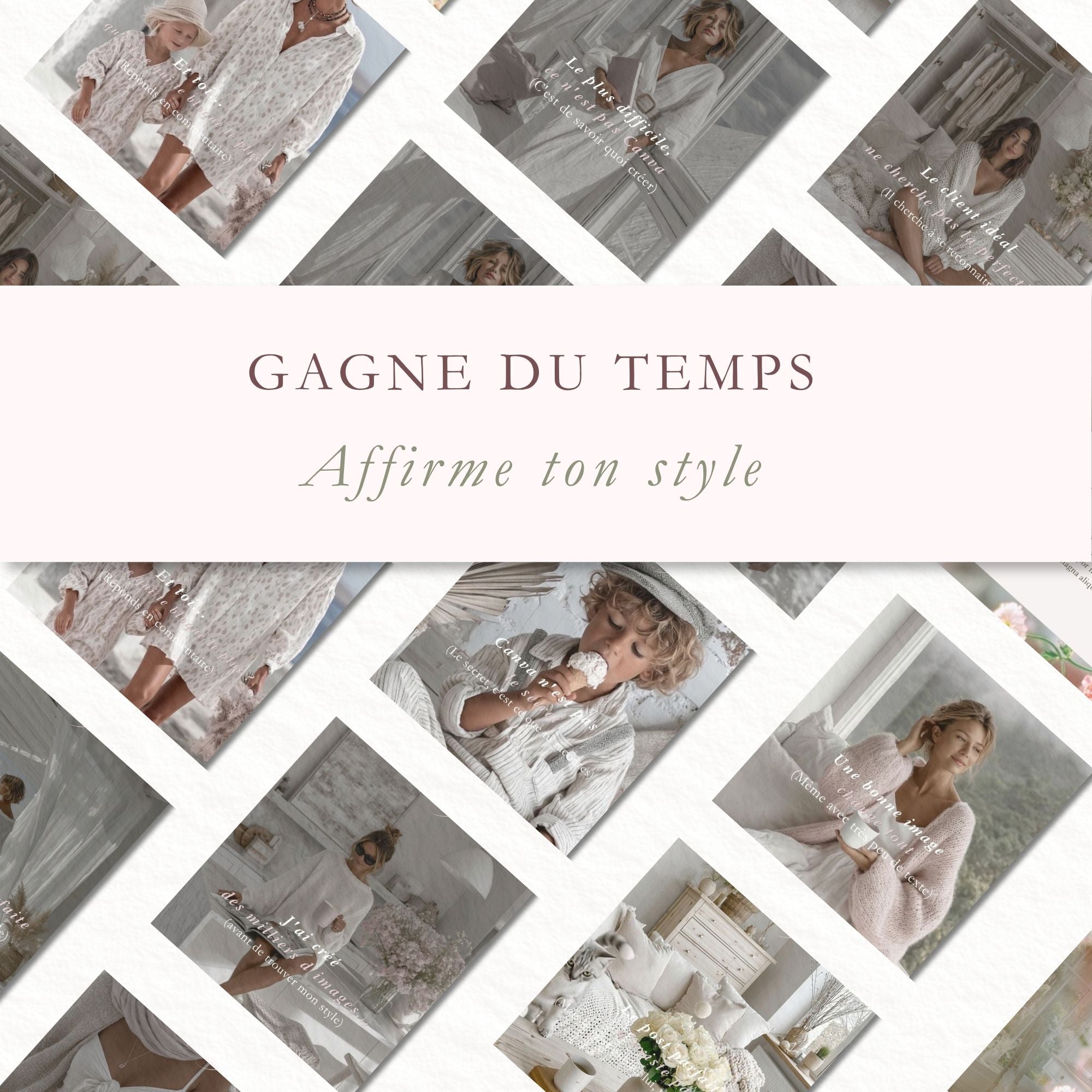 Carrousel Instagram Canva | 14 Templates Élégants | Modèle Instagram 4:5 | Canva en Français | Carrousel Personnalisable
