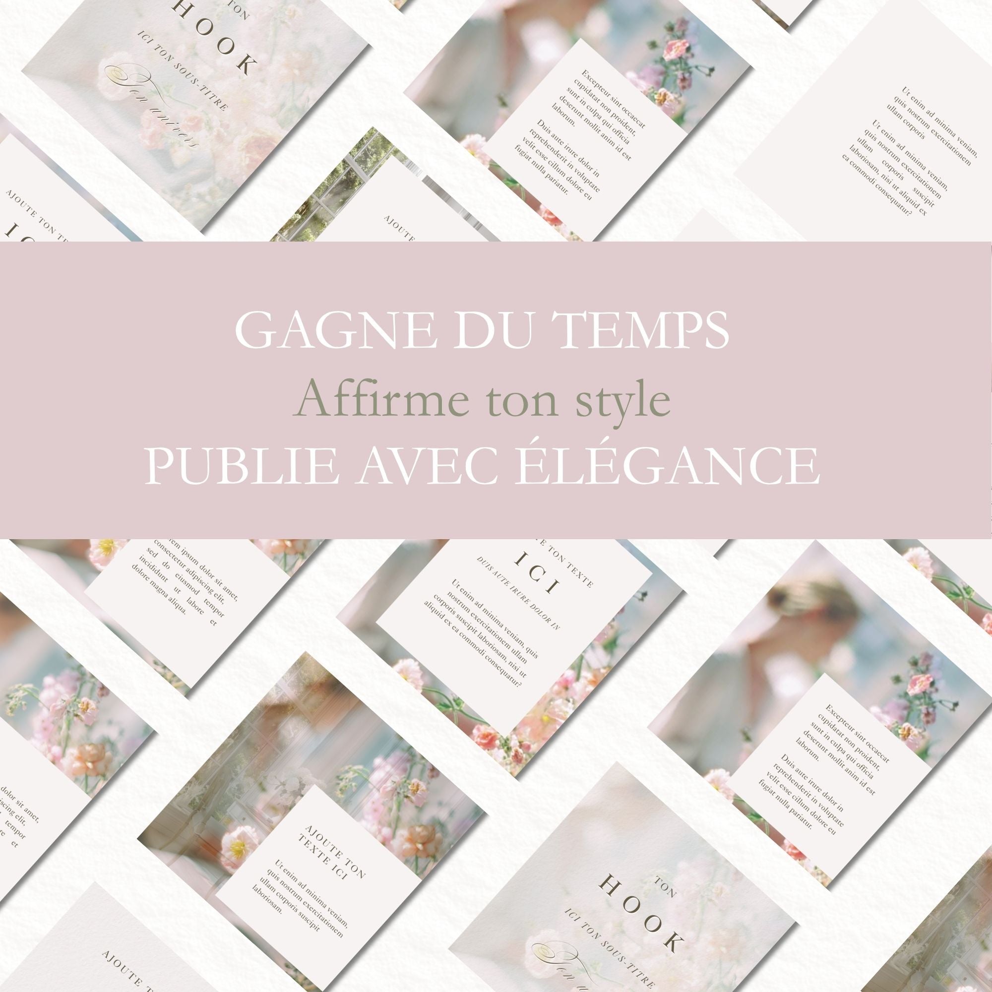13 Templates Élégants | Modèle Instagram 4:5 | Canva en Français | Carrousel Personnalisable | Téléchargement instantané