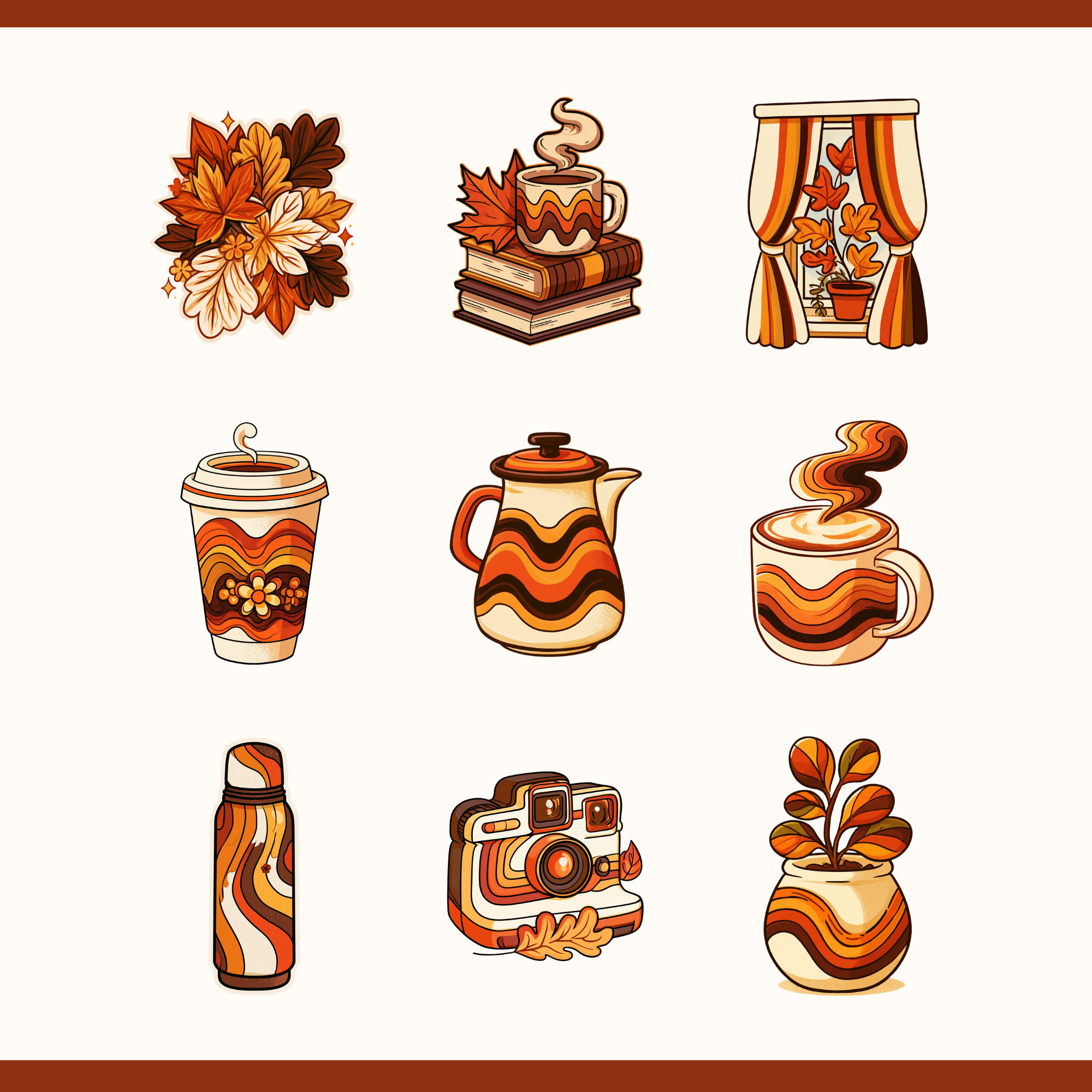 clipart automne vintage