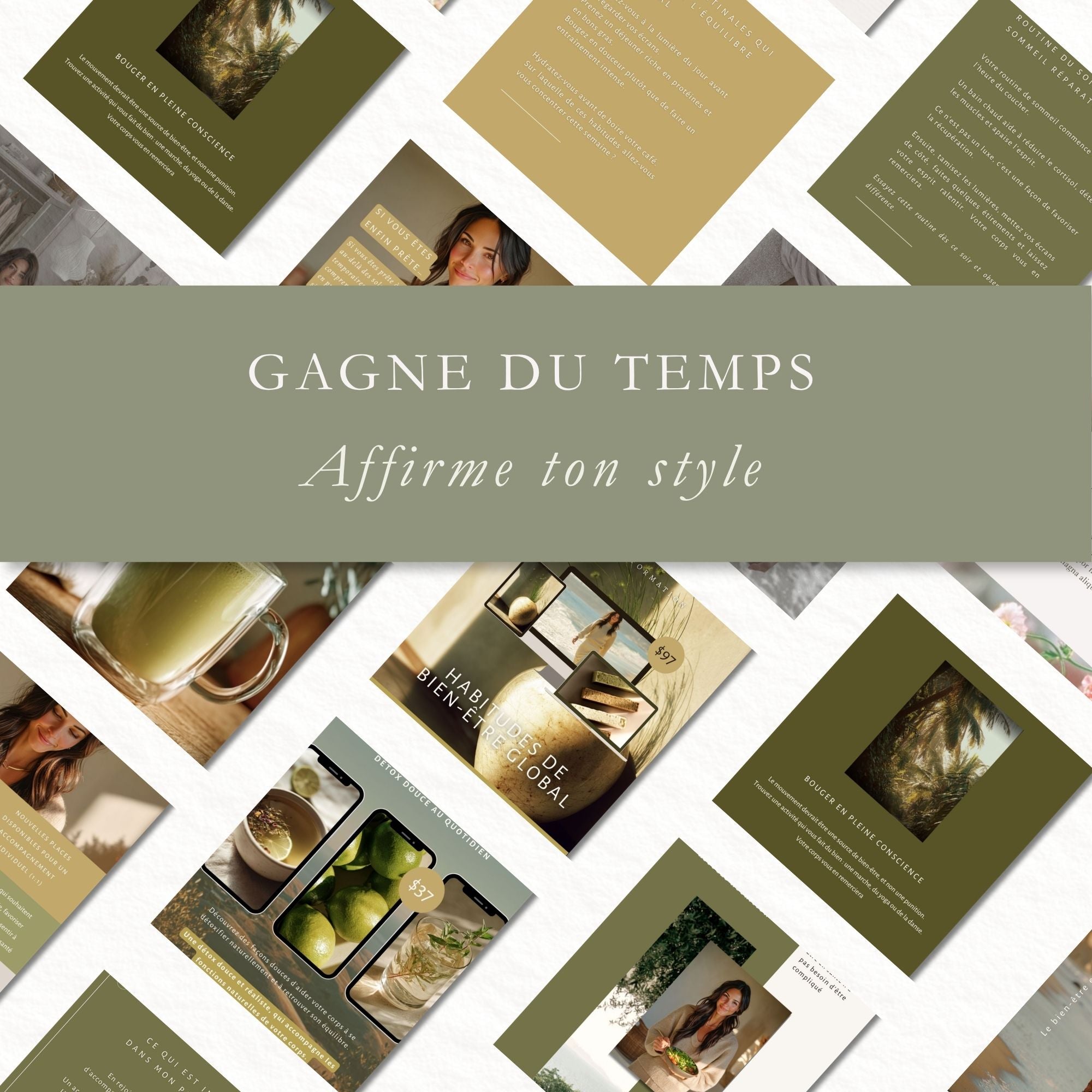 43 Templates Élégants | Modèle Instagram 4:5 | Canva en Français | Carrousel Personnalisable | Digital Download