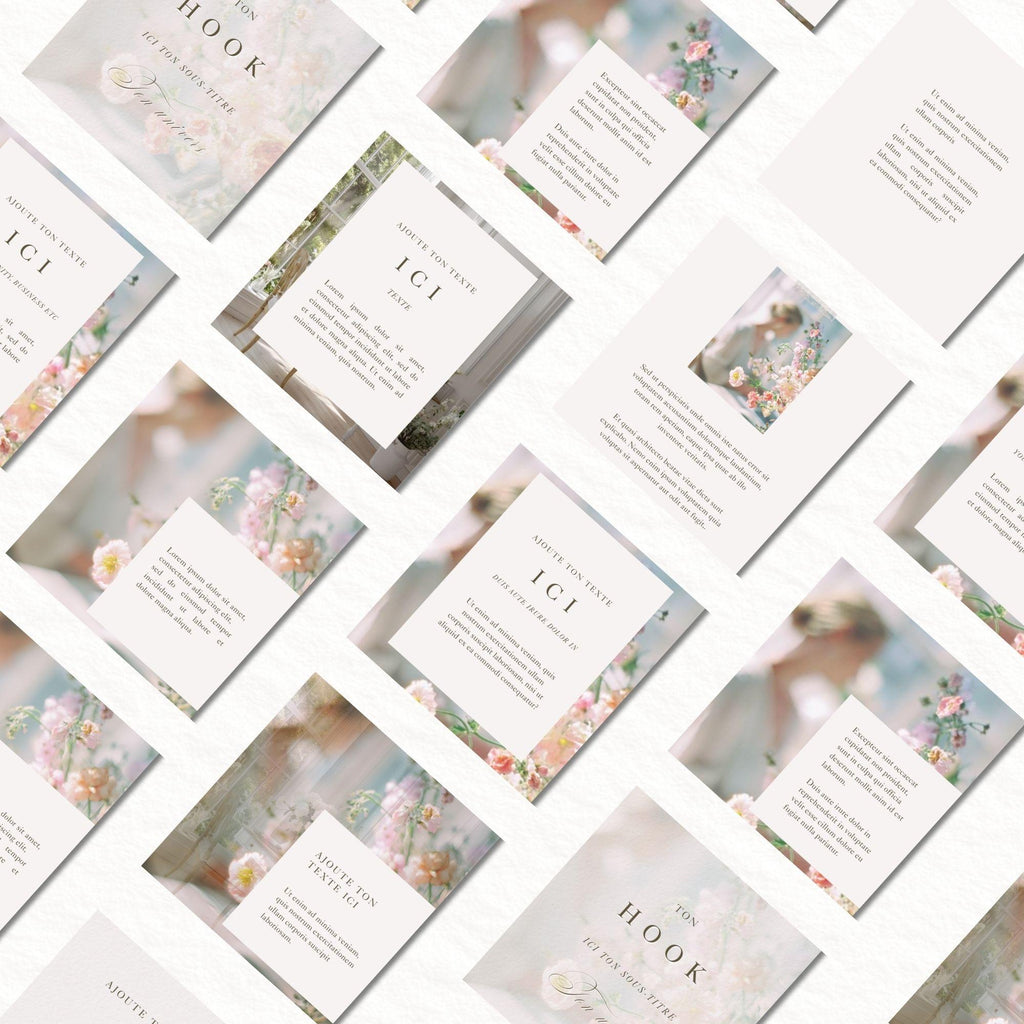 13 Templates Élégants | Modèle Instagram 4:5 | Canva en Français | Carrousel Personnalisable | Téléchargement instantané